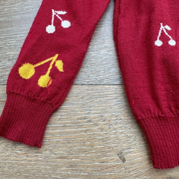 Bonpoint Girls Cherry Sweater in Red | size 4 - Picture 2 of 4